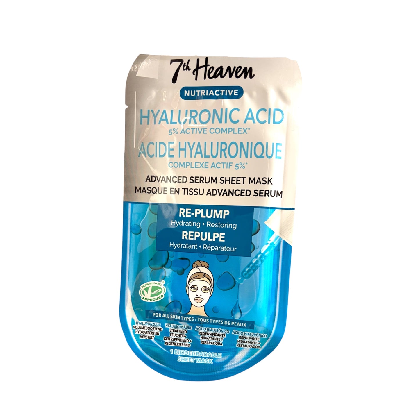 7th Heaven mascarilla facial acido hialuronico 5% hidratante sheet mask