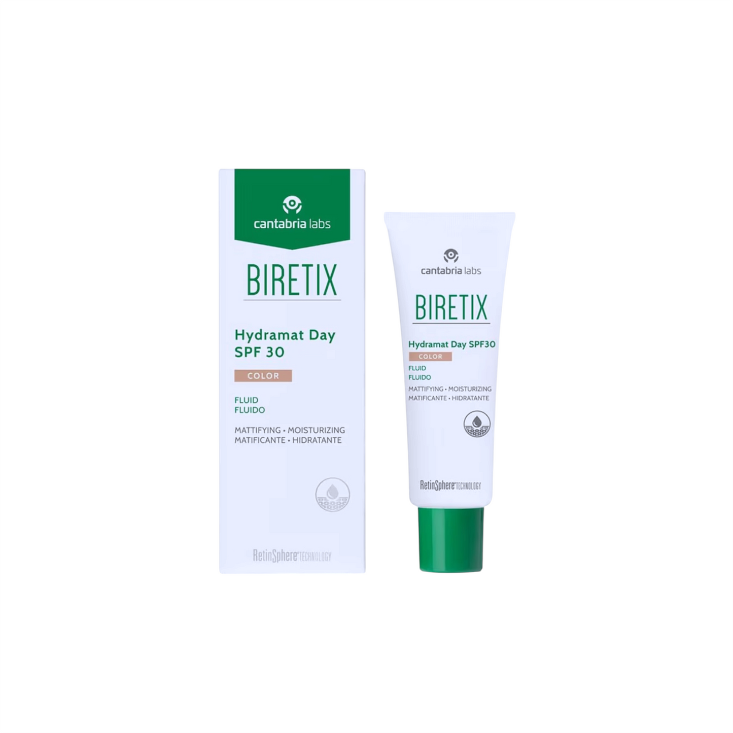 BIRETIX Hydramat Day Fluido con Color SPF 30