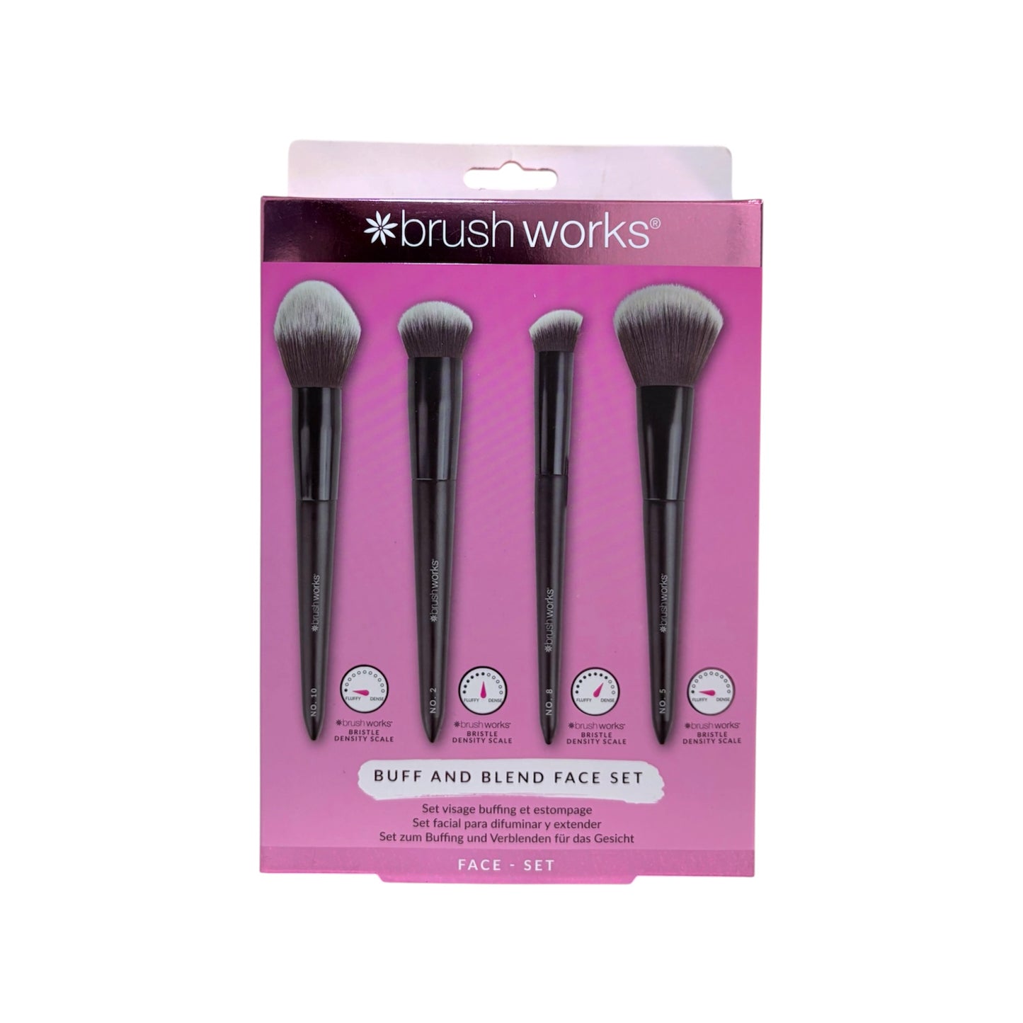 Brushworks Buff and Blend Face Set – Set de 4 brochas para rostro