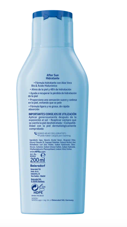 NIVEA AFTER SUN LOCIÓN HIDRATANTE 200ML