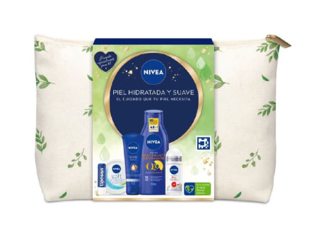 Nivea Neceser body milk reafirmante + nivea soft + crema manos + desod roll-on + liposan