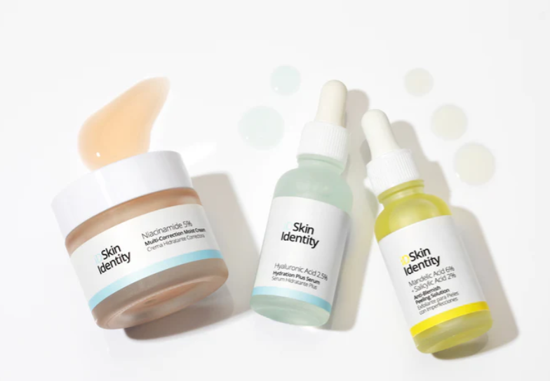 IDSkin Identity Set caja metálica modelo 1 (niacinamida + ácido hyalurónico + anti acné)