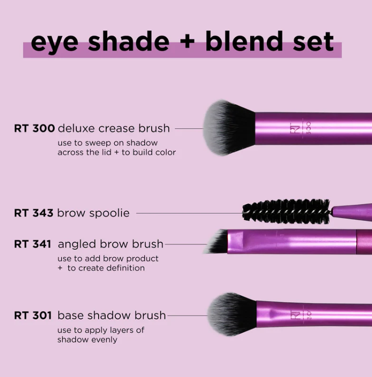 Real Technique eye shade + blend brocha sombras + brocha mezclar