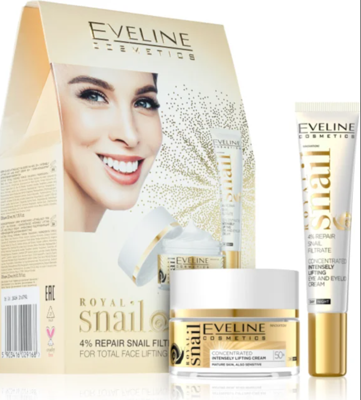 EVELINE GIFT SET CUIDADO FACIAL ROYALE SNAIL (crema facial + crema ojos)