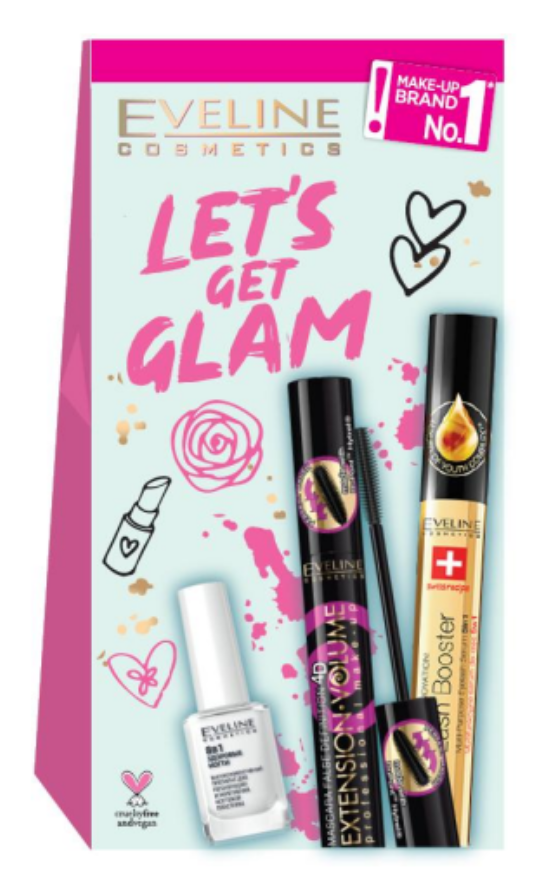 GIFT SET (MÁSCARA VOLUME EXT+TOTAL ACTION 8 EN 1 UÑAS +SOS LASH BOOSTER)