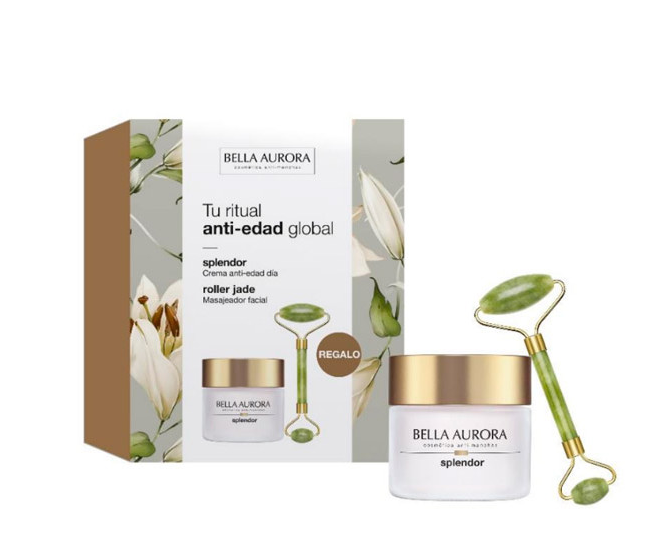 Splendor 10 anti-edad día + roller jade Bella Aurora