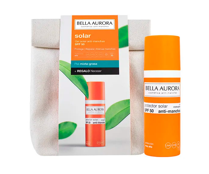 Fluido solar fp 50 mixta grasa neceser regalo Bella Aurora