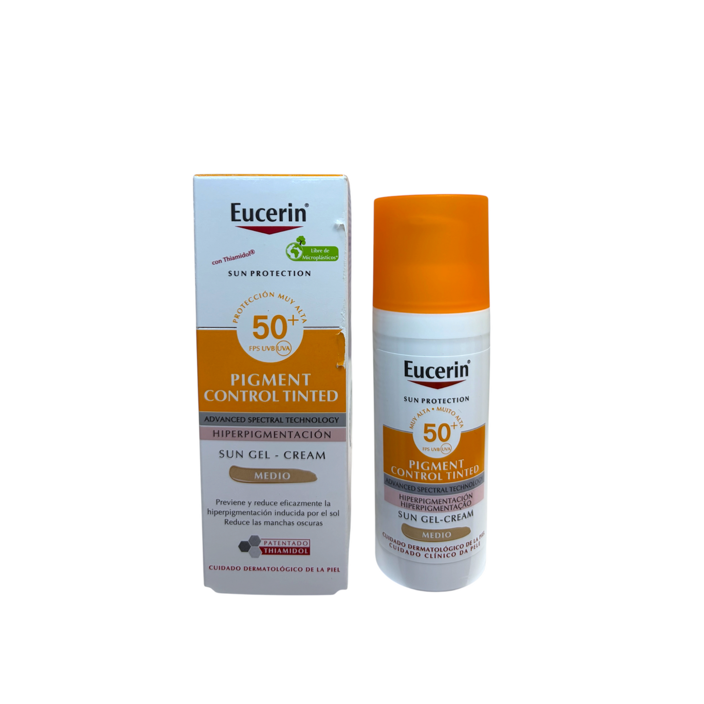 Eucerin protector facial tono medio