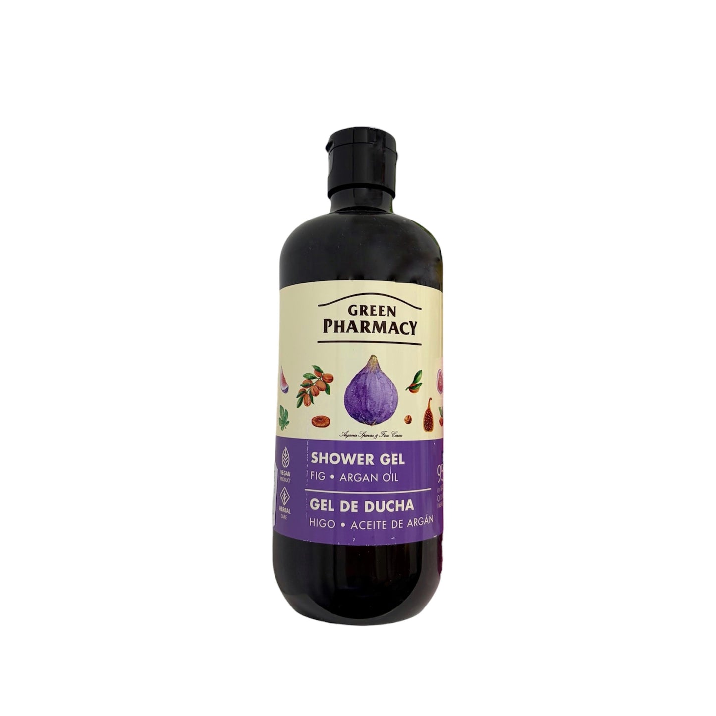 Gel de ducha higo y aceite de argán 500 ml Green Pharmacy hidratante y nutritivo