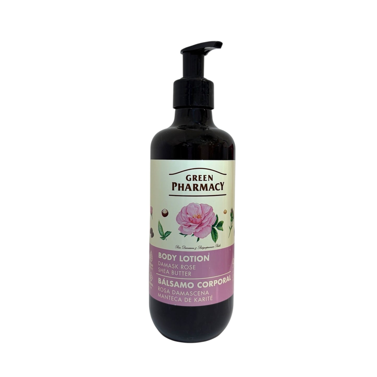 Green Pharmacy body lotion rosa damascena manteca karite hidratante corporal