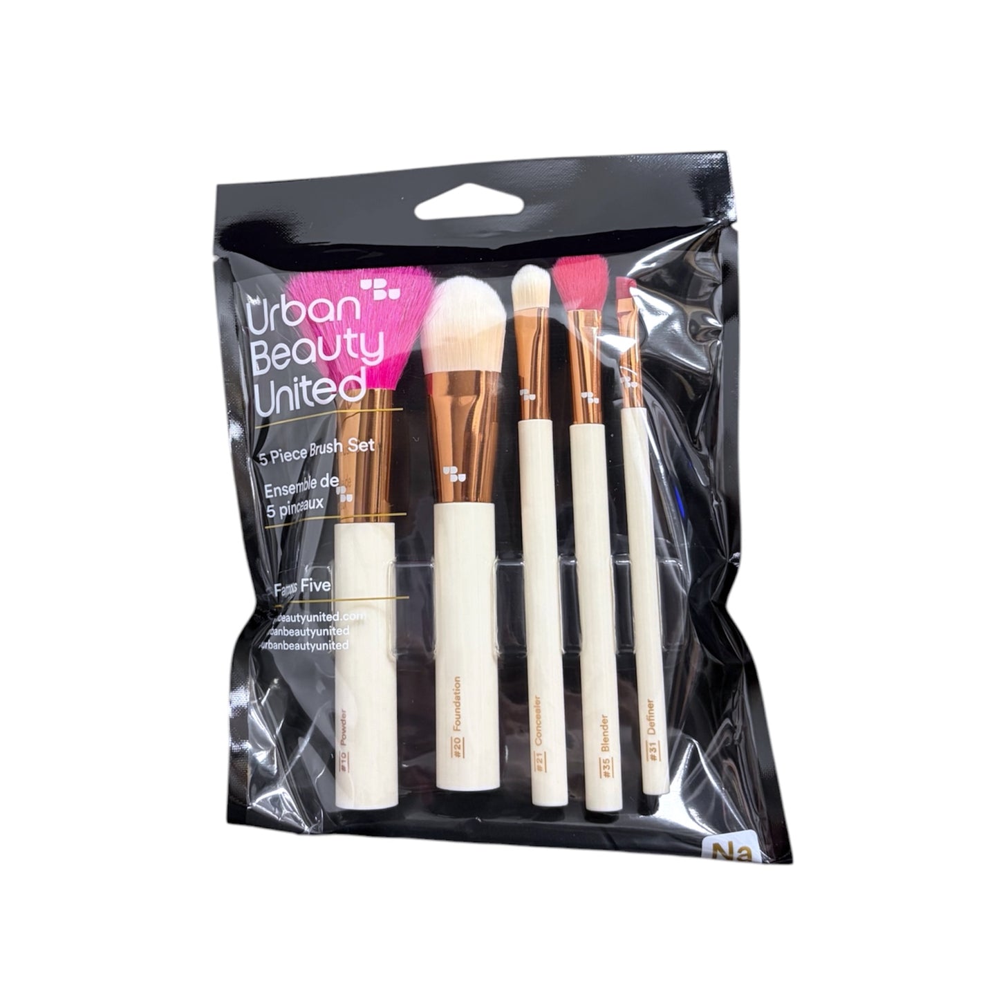Kit 5 brochas maquillaje Urban Beauty United rostro profesional