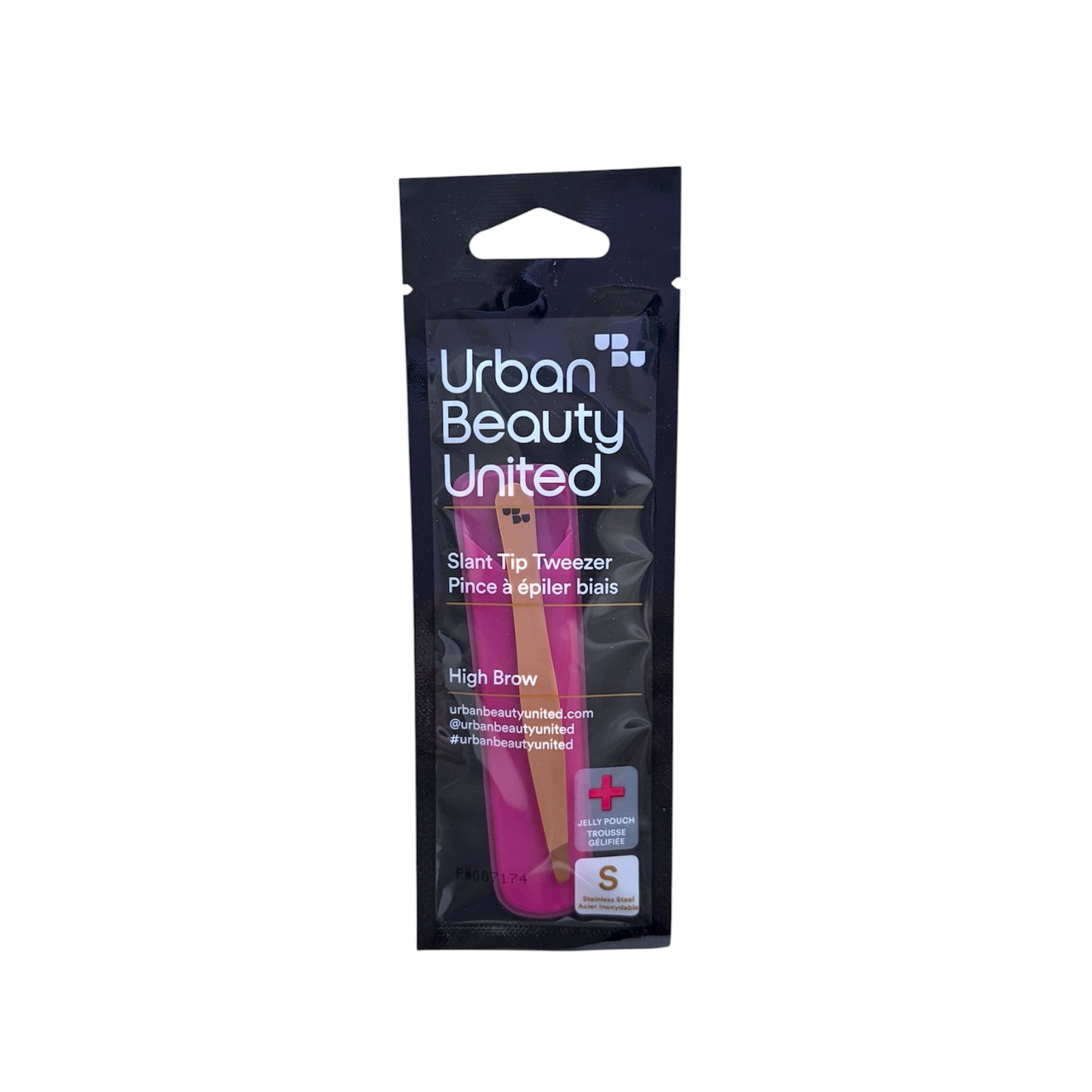 Pinza de depilar Urban Beauty United – Punta inclinada para máxima precisión