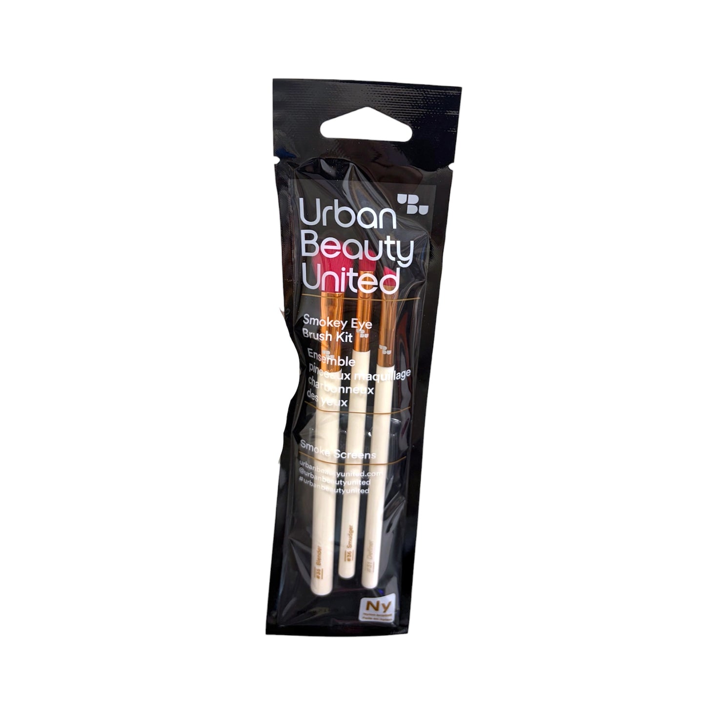 Kit de brochas Smokey Eye Urban Beauty United – Pinceles para maquillaje de ojos (3 piezas)