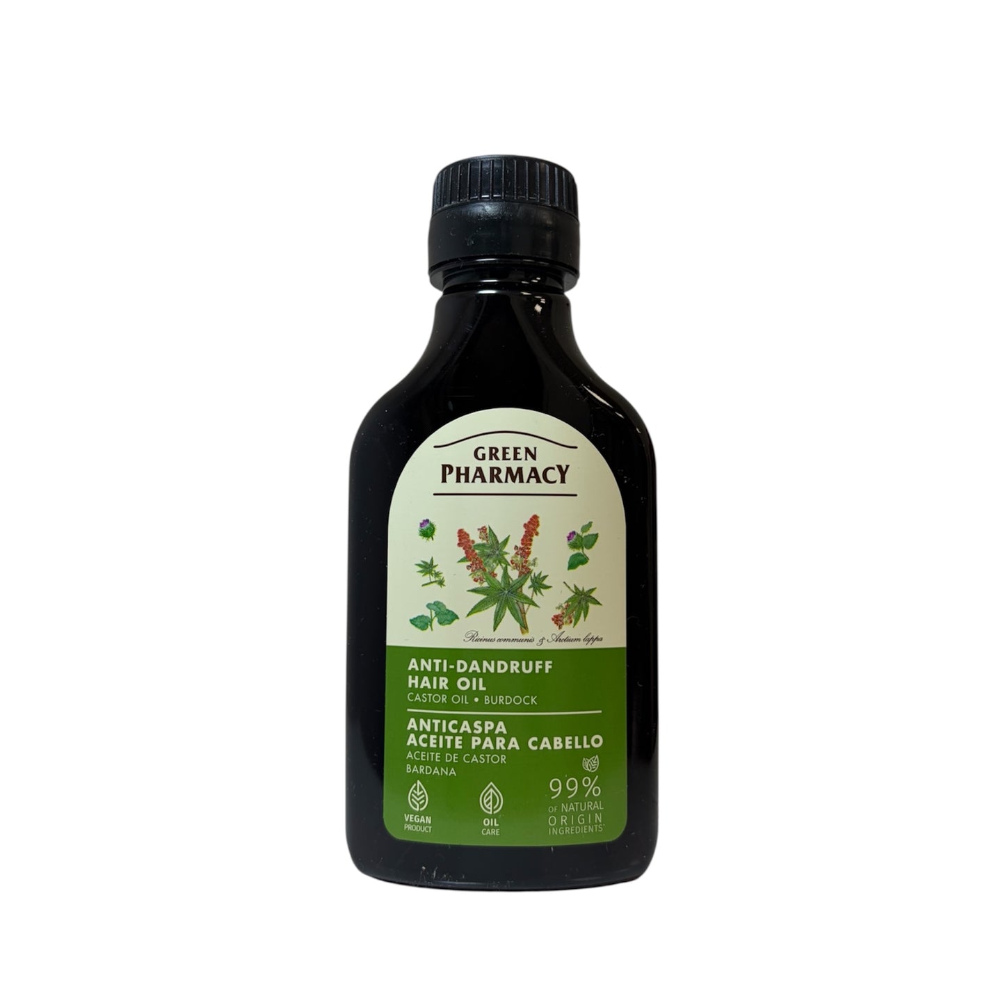 Aceite capilar anticaspa Green Pharmacy con aceite de ricino y bardana 100ml