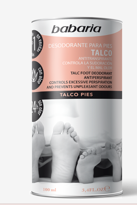 Desodorante spray pies talco