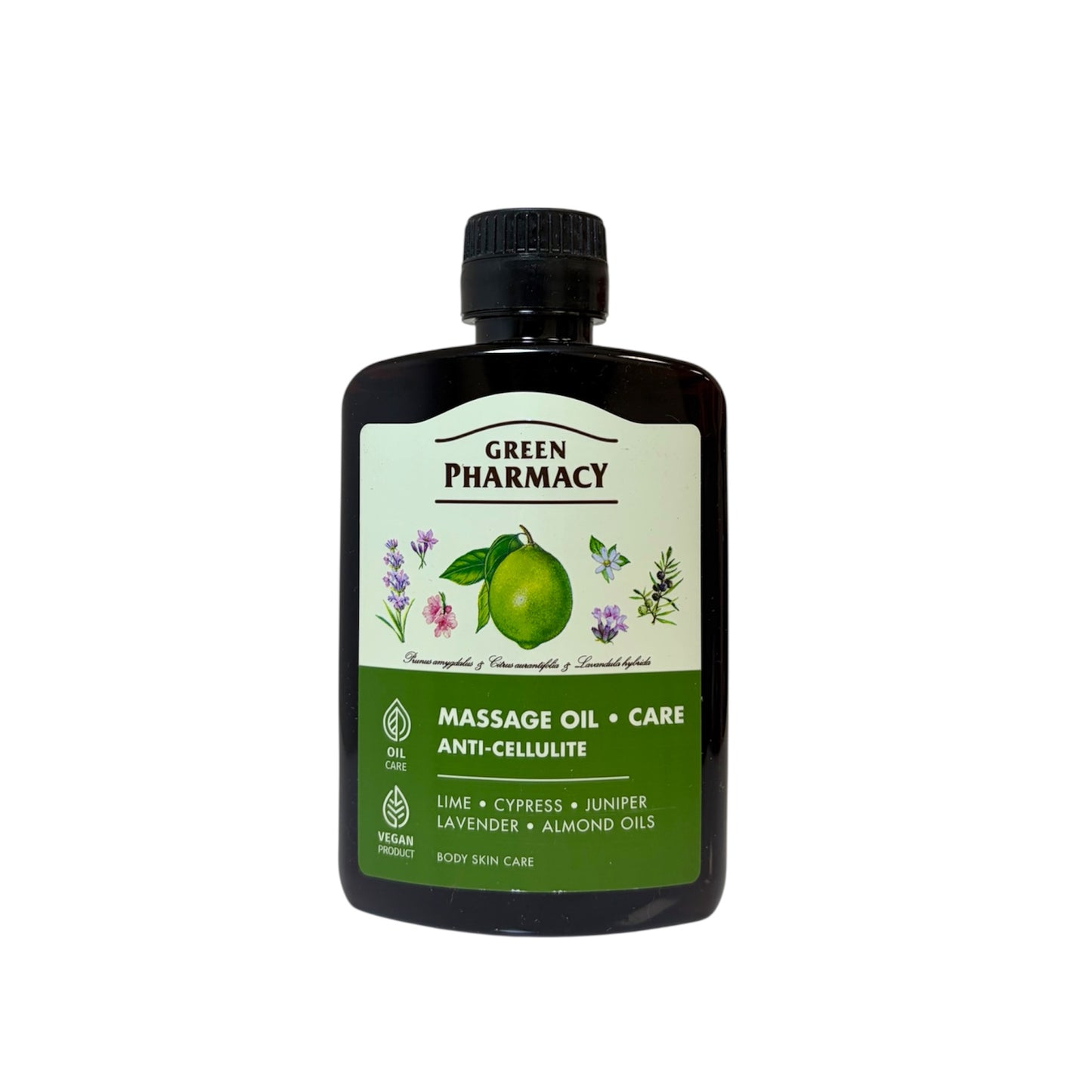 Green Pharmacy aceite de masaje anticelulítico con lima y ciprés cuidado corporal
