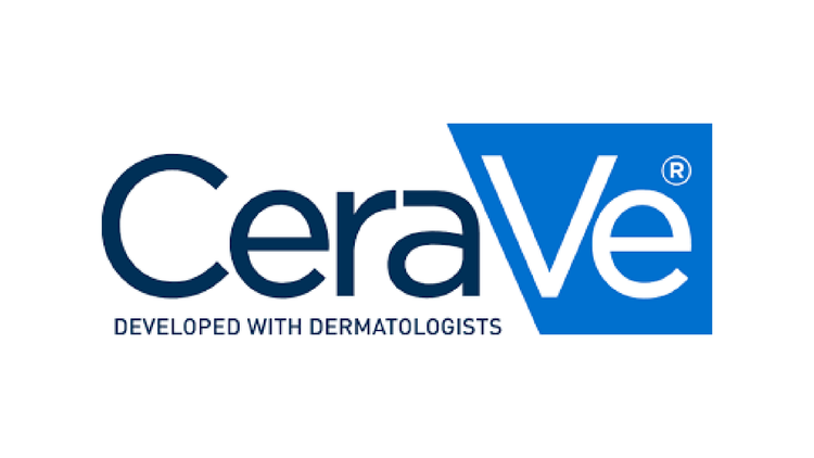 Logo de CeraVe marca de cuidado de la piel con productos hidratantes y limpiadores desarrollados por dermatólogos para piel seca, grasa y sensible.