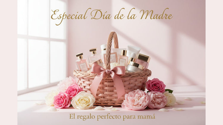 Set de regalo Día de la Madre con cesta de perfumes y cosméticos de lujo | Arôme Perfumería