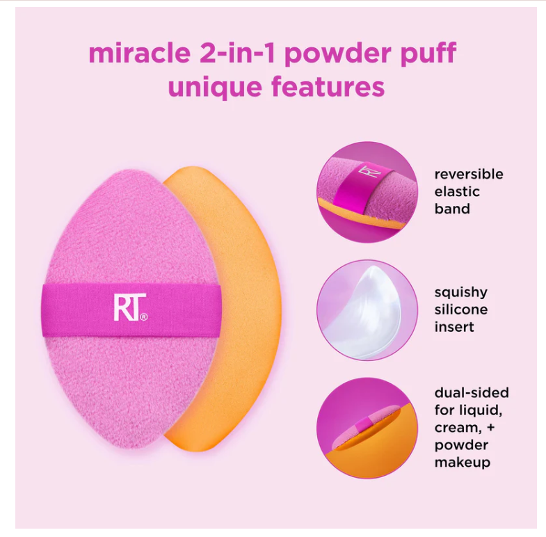 Real Techniques Miracle 2in1 powder puff+case