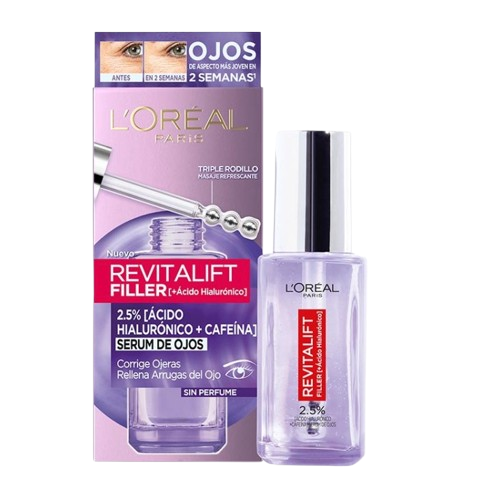 Lóreal Filler Serum de Ojos 2,5% [Ácido Hialurónico+Cafeína]