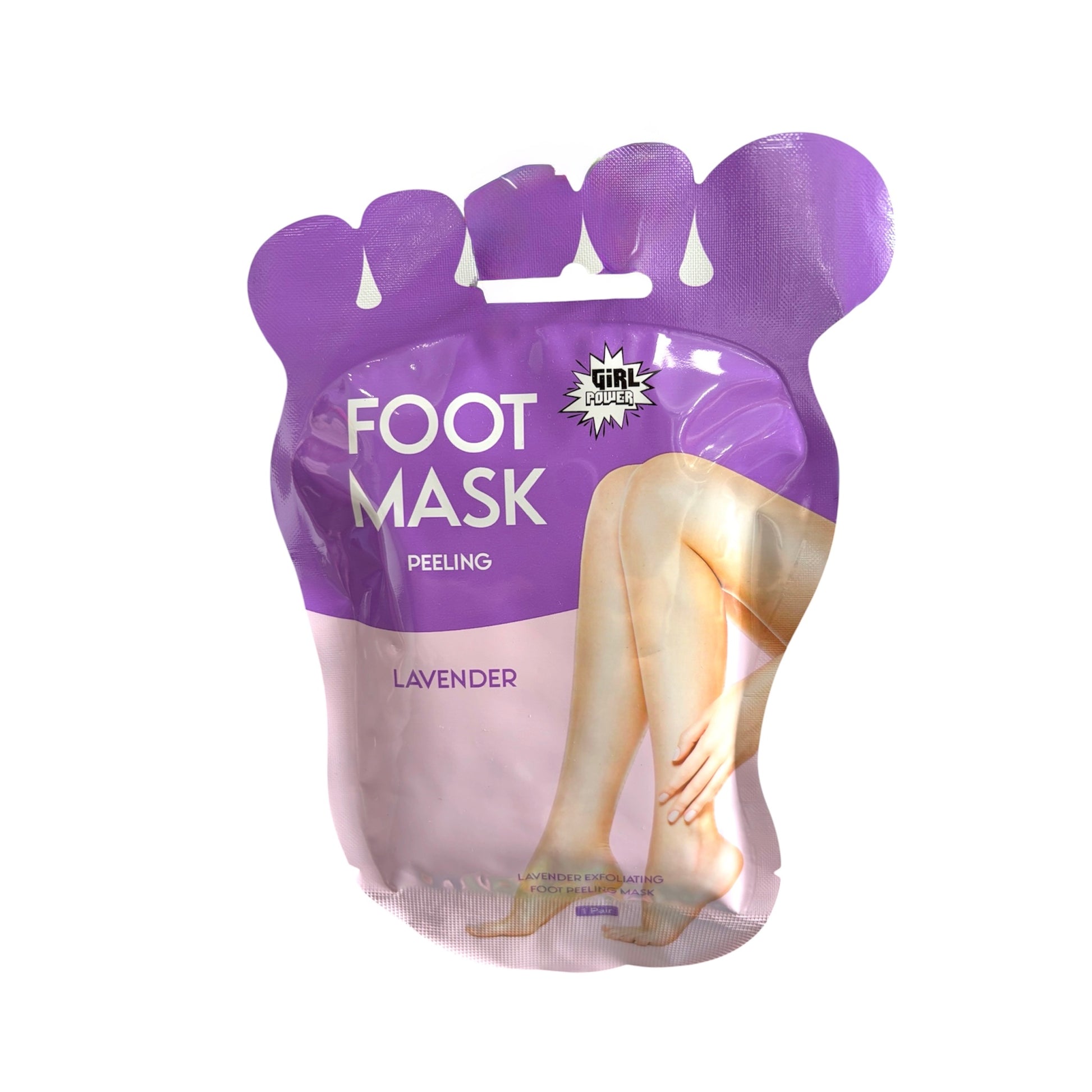 Mascarilla exfoliante para pies con lavanda que elimina durezas, piel muerta y suaviza los pies