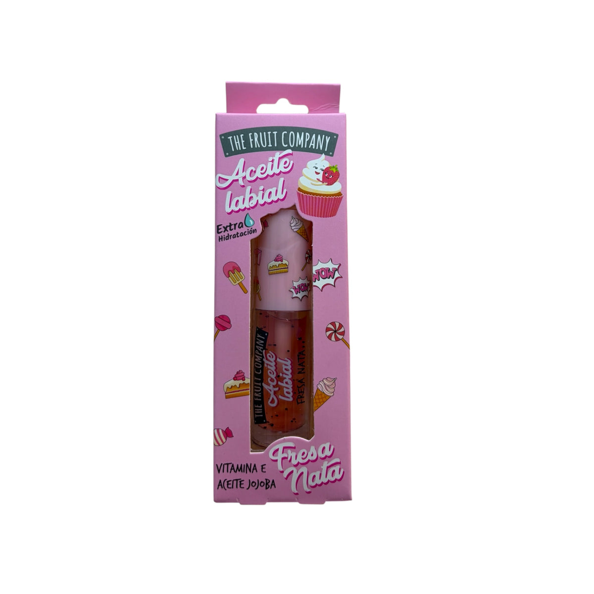 Aceite Labial Hidratante The Fruit Company con Vitamina E y Aceite de Jojoba