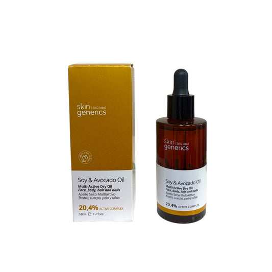 Aceite seco multiactivo con soja y aguacate Skin Generics rostro cuerpo cabello