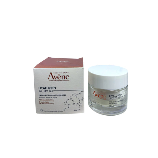 Avène Hyaluron Activ B3 Crema Regeneradora Celular de 50 ml con niacinamida y ácido hialurónico para hidratar, reafirmar y reducir las arrugas.