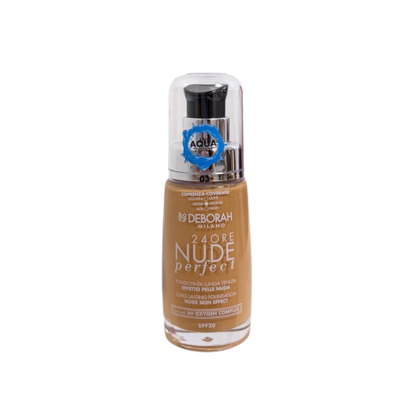 Base de Maquillaje Deborah Milano 24ORE Nude Perfect SPF20