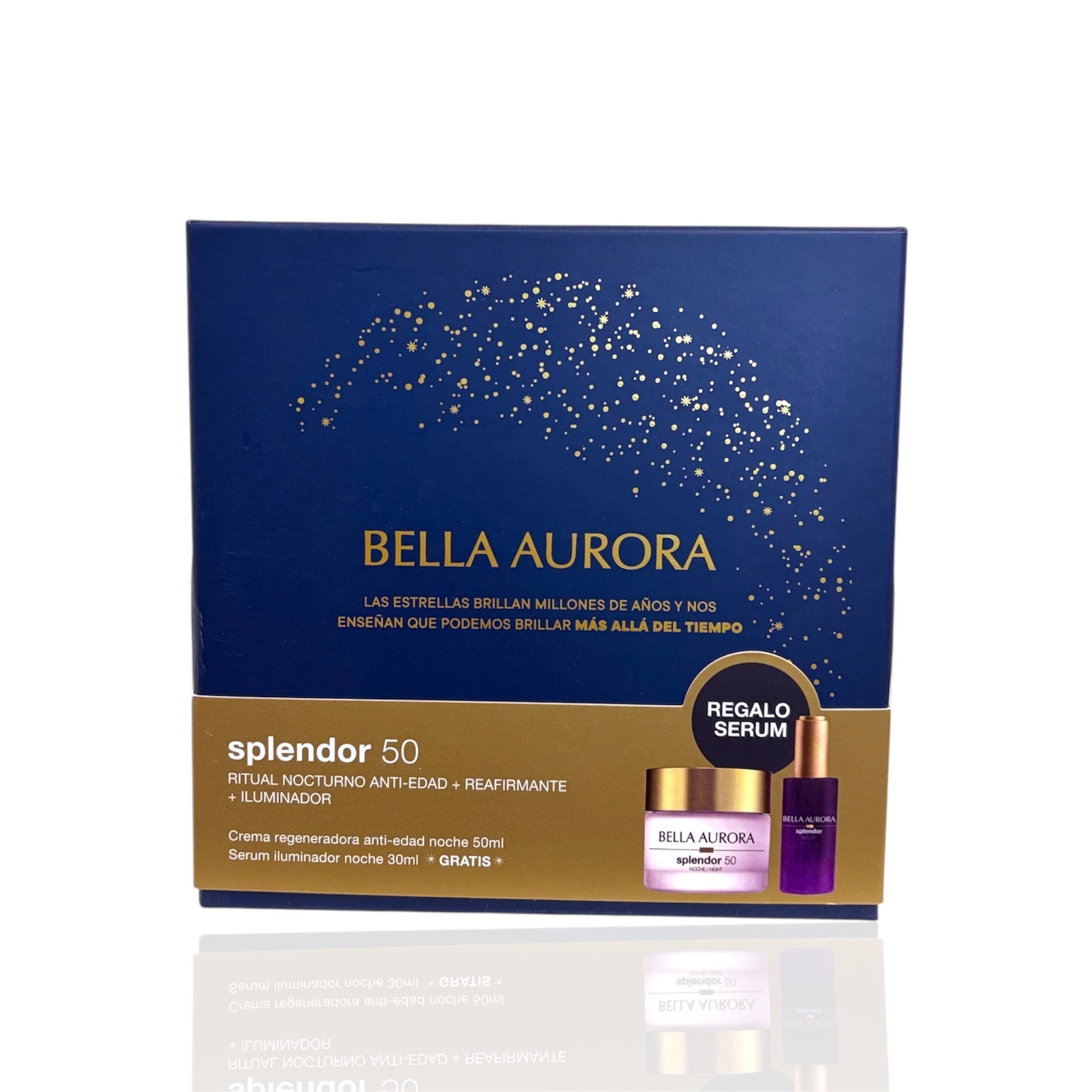 Pack Noche Bella Aurora Splendor 50 Crema Antiedad + Sérum Iluminador