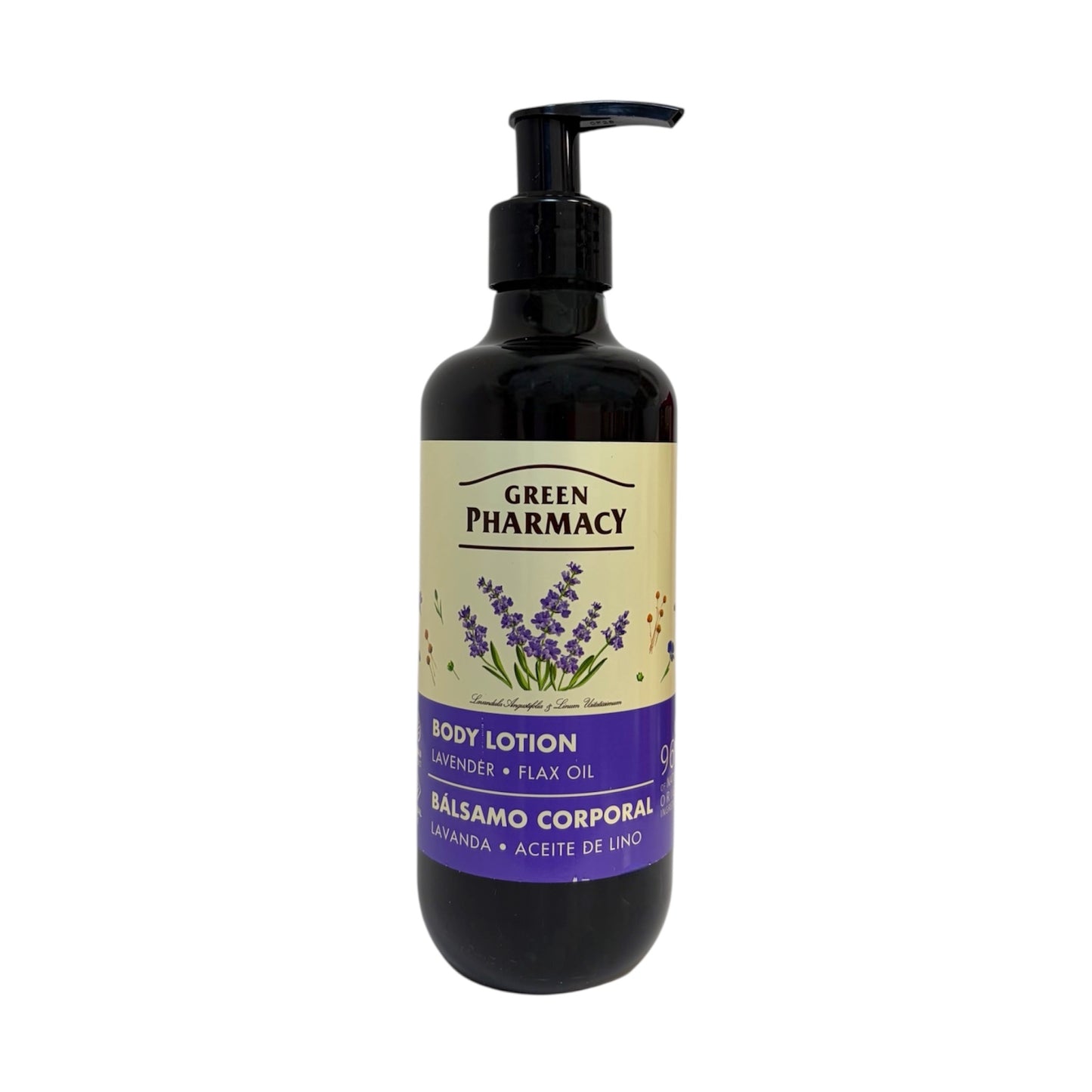 Green Pharmacy body lotion lavanda aceite de lino hidratante corporal