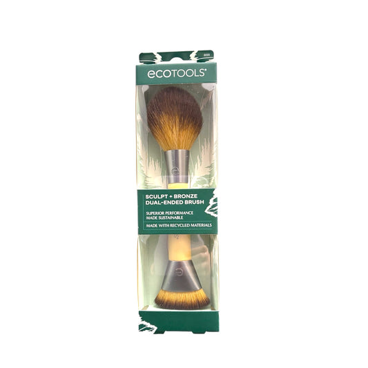 Brocha doble EcoTools Sculpt + Bronze con dos extremos para contorno y bronceador