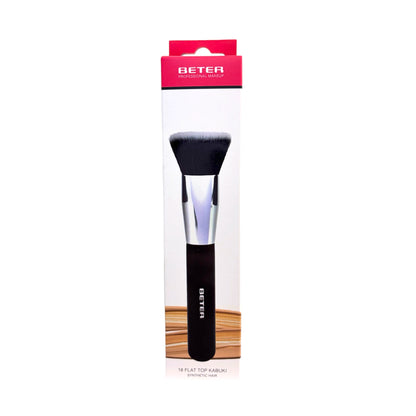 Brocha kabuki plana profesional Beter Nº18 para maquillaje de rostro