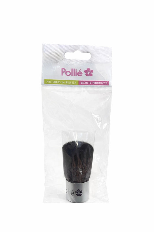 Brocha Kabuki Profesional Negra Pollié – Aplicación Uniforme de Maquillaje