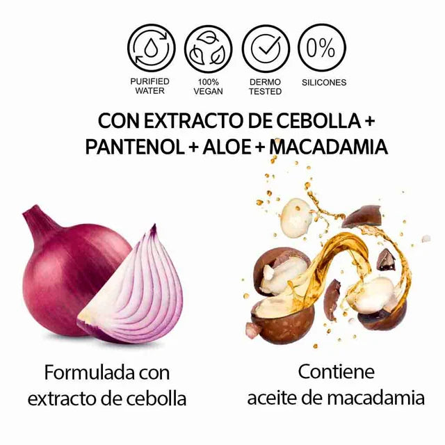 Mascarilla capilar extracto de cebolla