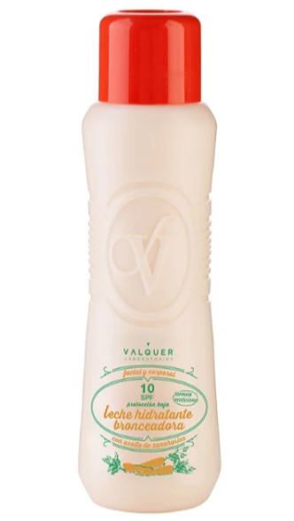 Leche hidratante bronceadora de zanahorias facial y corporal SPF 30 - 500 ml Valquer