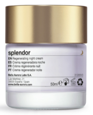 Splendor 10 Crema antiarrugas de noche. Regenerador de noche