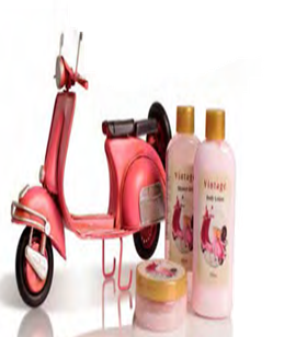 Set de baño Vintage Vespino Rosa