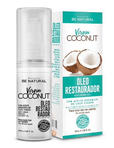 Be Natural Aceite puro de coco VIRGIN COCONUT restauración total 50 ml (Vegano)