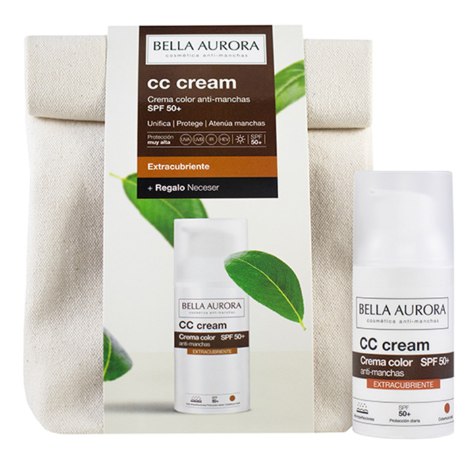 Bella Aurora Pack CC Antimanchas SPF50+ Extracubriente + Regalo