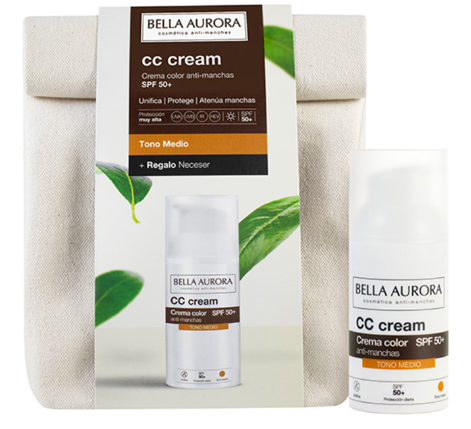 Bella Aurora Pack CC Cream Antimanchas SPF50+ Tono Medio + Regalo