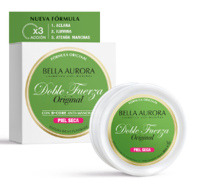 Bella Aurora Doble Fuerza para piel seca. Crema aclarante