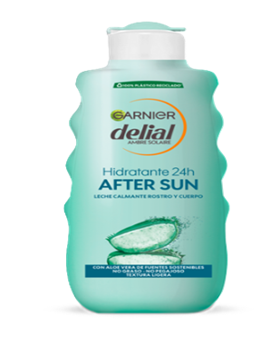 Garnier Delial After Sun Leche Calmante Rostro y Cuerpo Con Aloe Vera para Hidratar la Piel después de la Exposición Solar 200ML