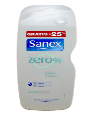 Sanex Zero% Gel de Ducha Piel Normal 600 ml