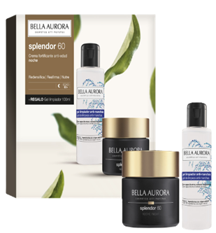 Bella Aurora Pack Splendor +60 Crema de noche + Regalo Gel limpiador antimanchas