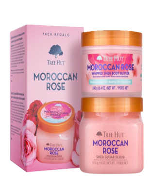 Tree Hut Moroccan  Rose exfoliante + manteca corporal Pack regalo