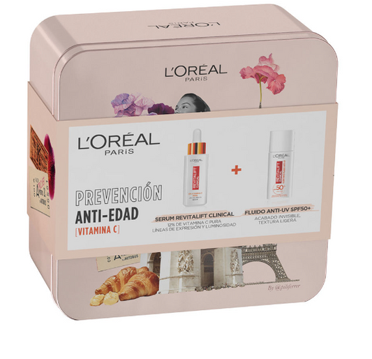 L´Oreal serum revitalift clinical + fluido anti-uv spf 50+ anti-edad vitamina C