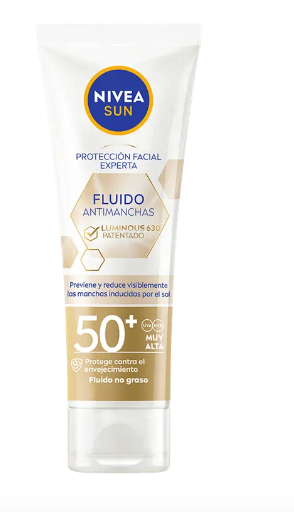 El Fluido Solar Antimanchas Luminous630 FP50+ de NIVEA SUN