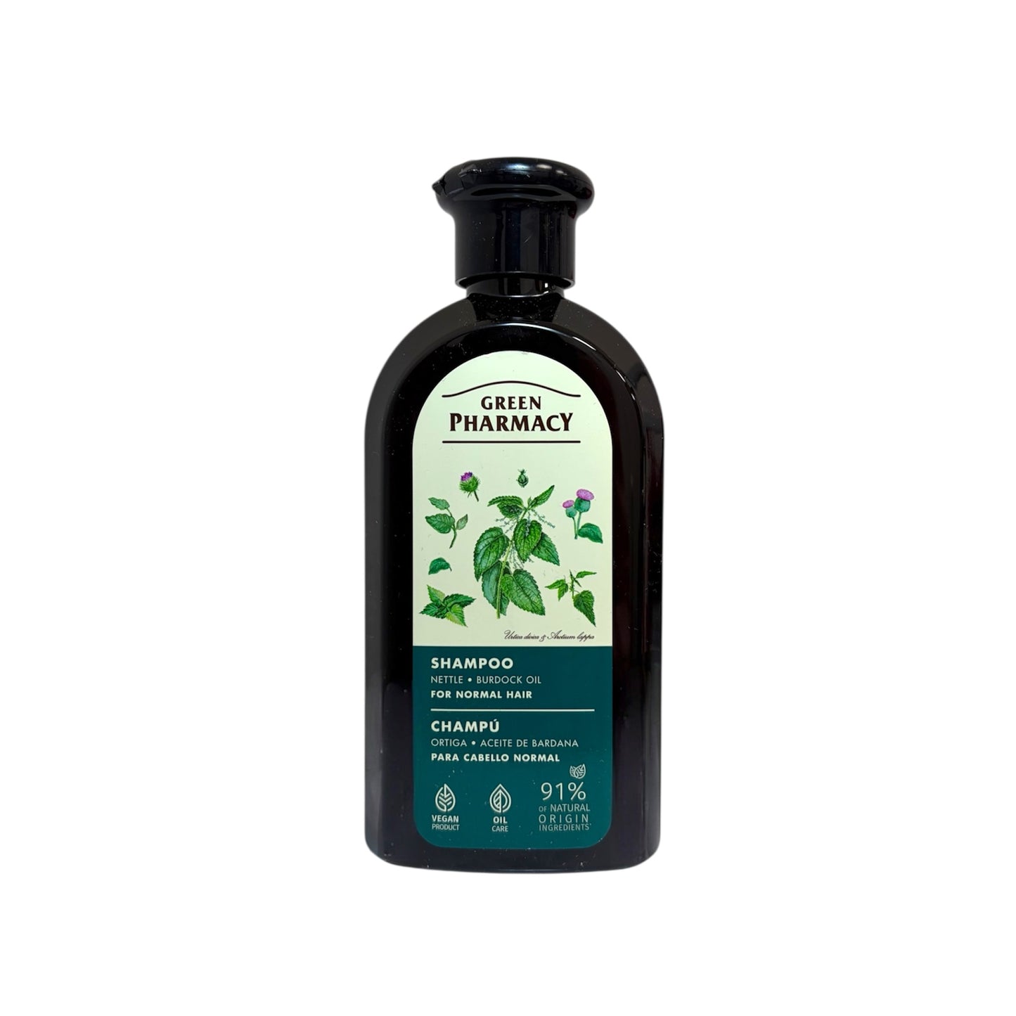 Champú Green Pharmacy para cabello normal con ortiga y aceite de bardana