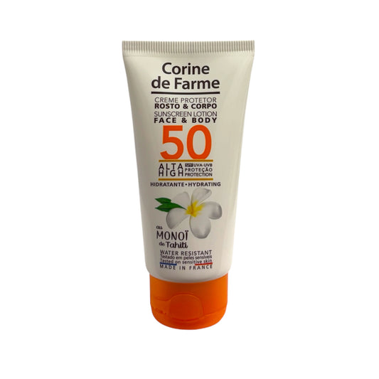 Corine de Farme Protector Solar Facial y Corporal SPF 50 Monoi de Tahití